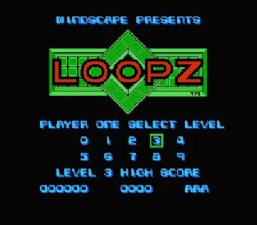 Loopz (USA) screen shot title